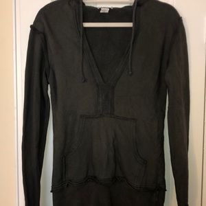 Women’s So Nikki Large Gray Distressed Sweatshirt